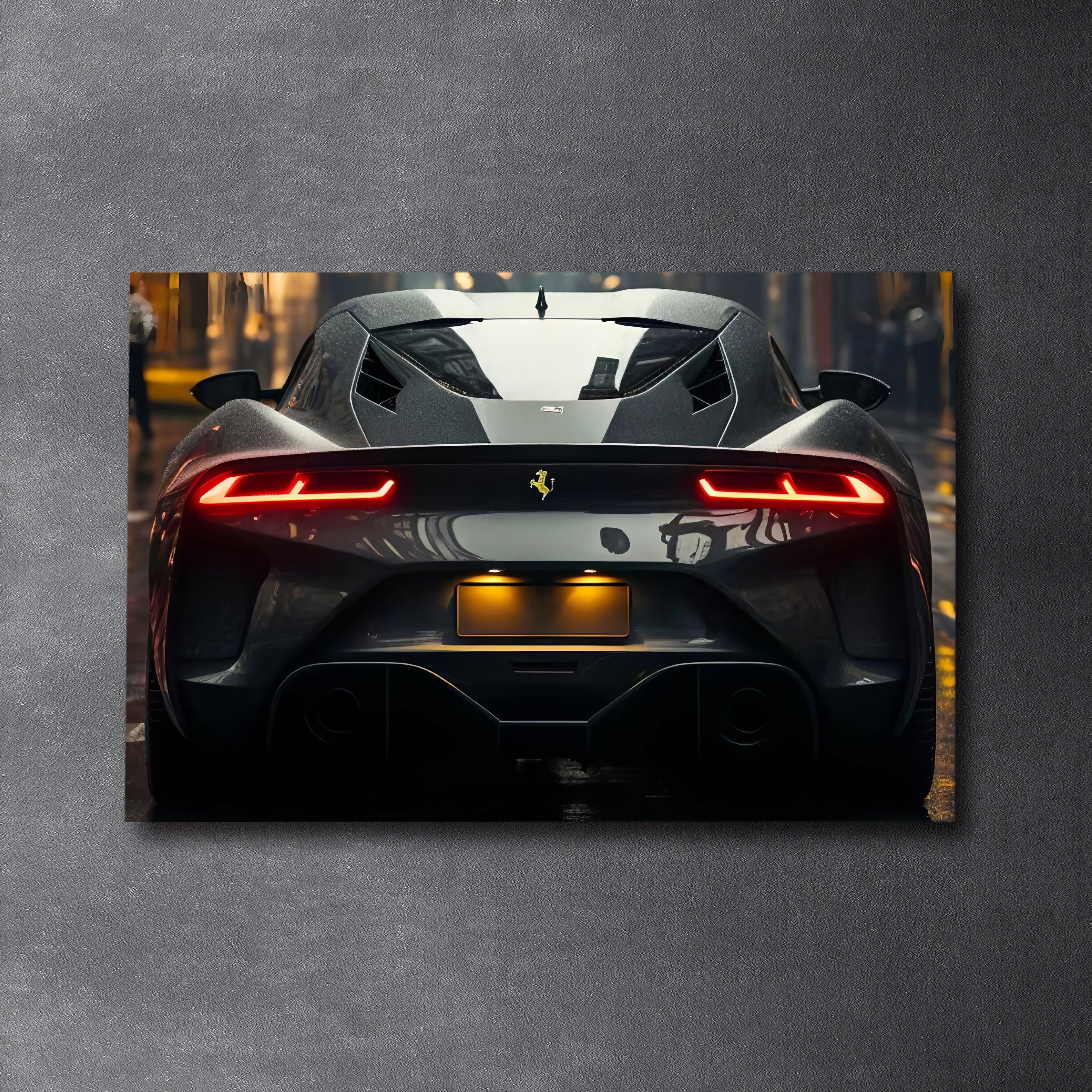 FERRARI 296 GTB - Neon Poster plexiglass