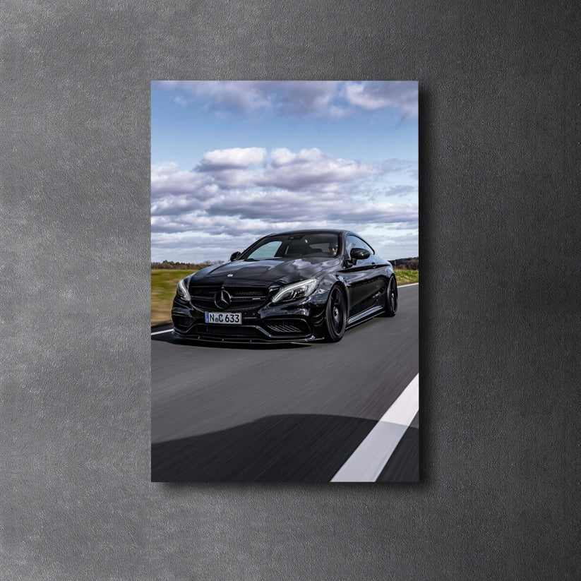 MERCEDES-AMG C 63 - Neon Poster plexiglass