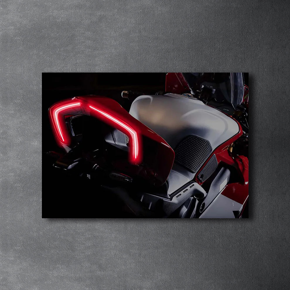 DUCATI PANIGALE V4 - Neon Poster plexiglass