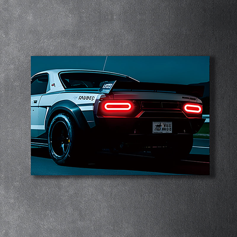 NISSAN SKYLINE HAKOSUKA - Neon Poster plexiglass