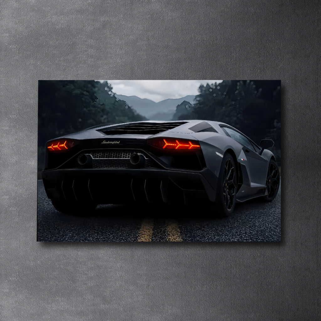 LAMBORGHINI AVENTADOR - Neon Poster plexiglass