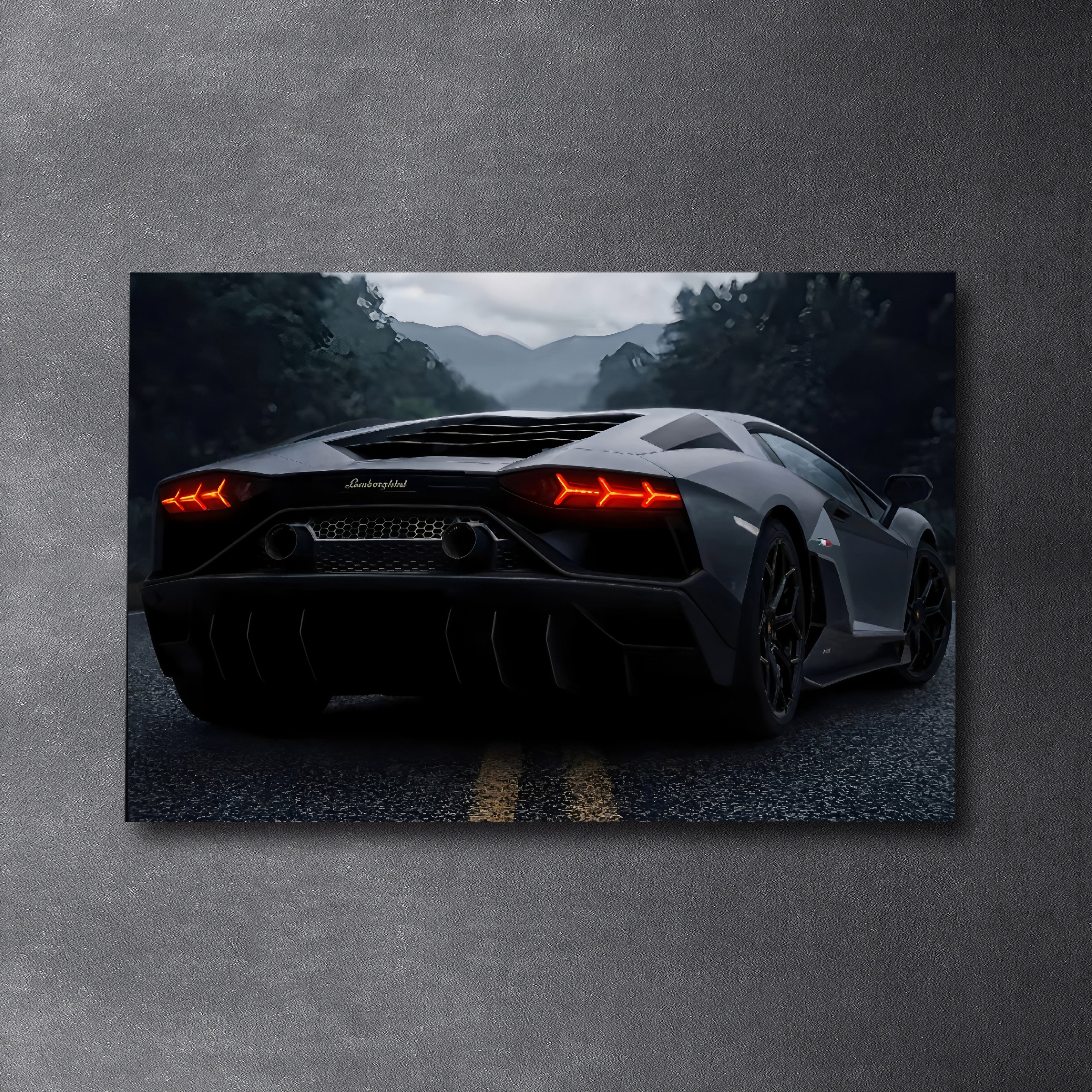 LAMBORGHINI AVENTADOR - Neon Poster plexiglass