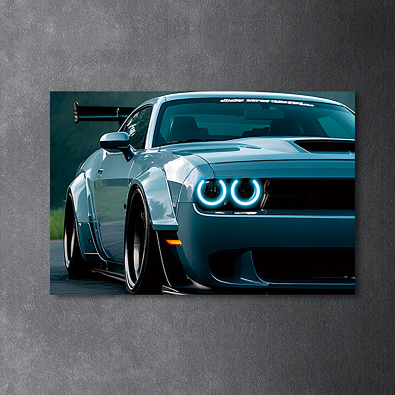 DODGE CHALLENGER - Neon Poster plexiglass