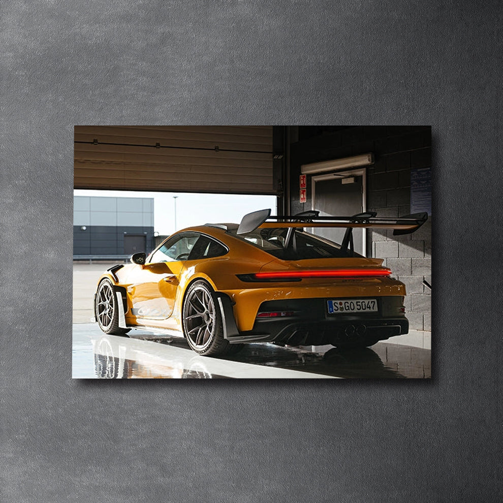 PORSCHE 911 GT3 - Neon Poster plexiglass