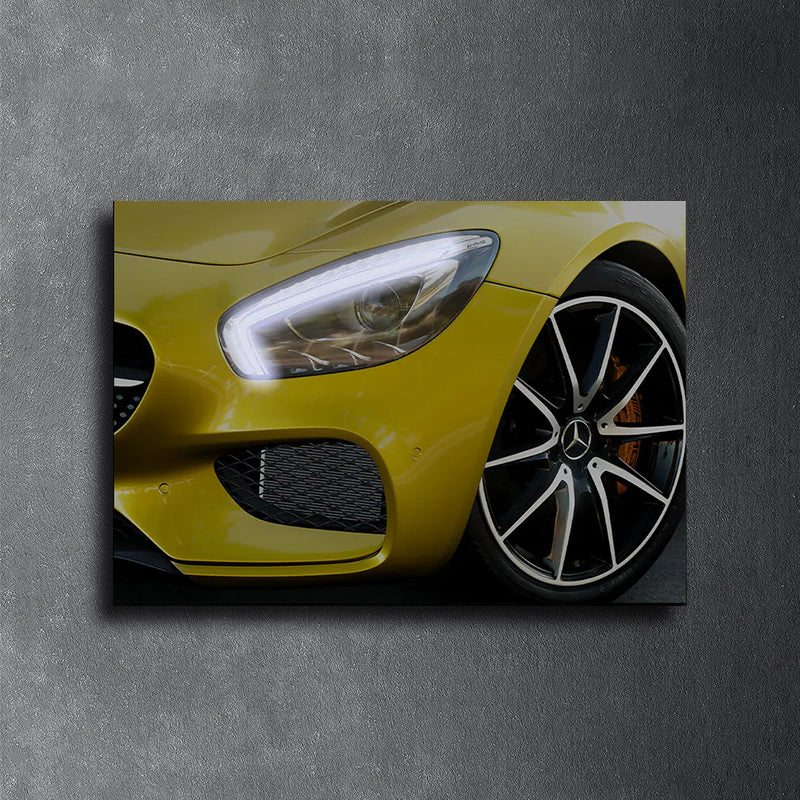 MERCEDES-AMG GT - Neon Poster plexiglass