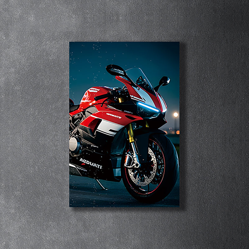 DUCATI PANIGALE V4 - Neon Poster plexiglass