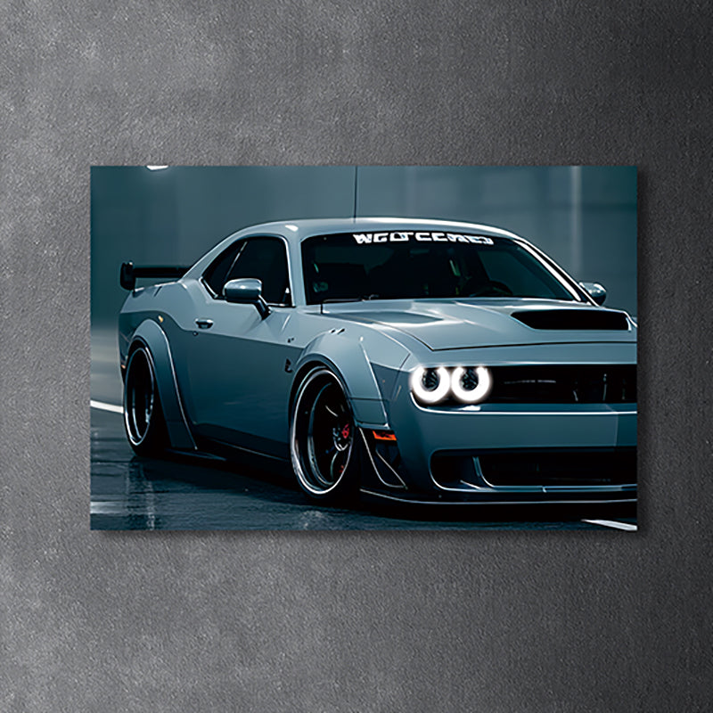 DODGE CHALLENGER SRT - Neon Poster plexiglass