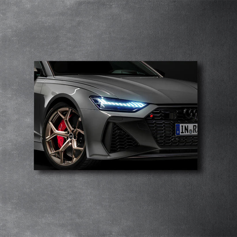 AUDI RS6 -  Neon Poster Plexiglass