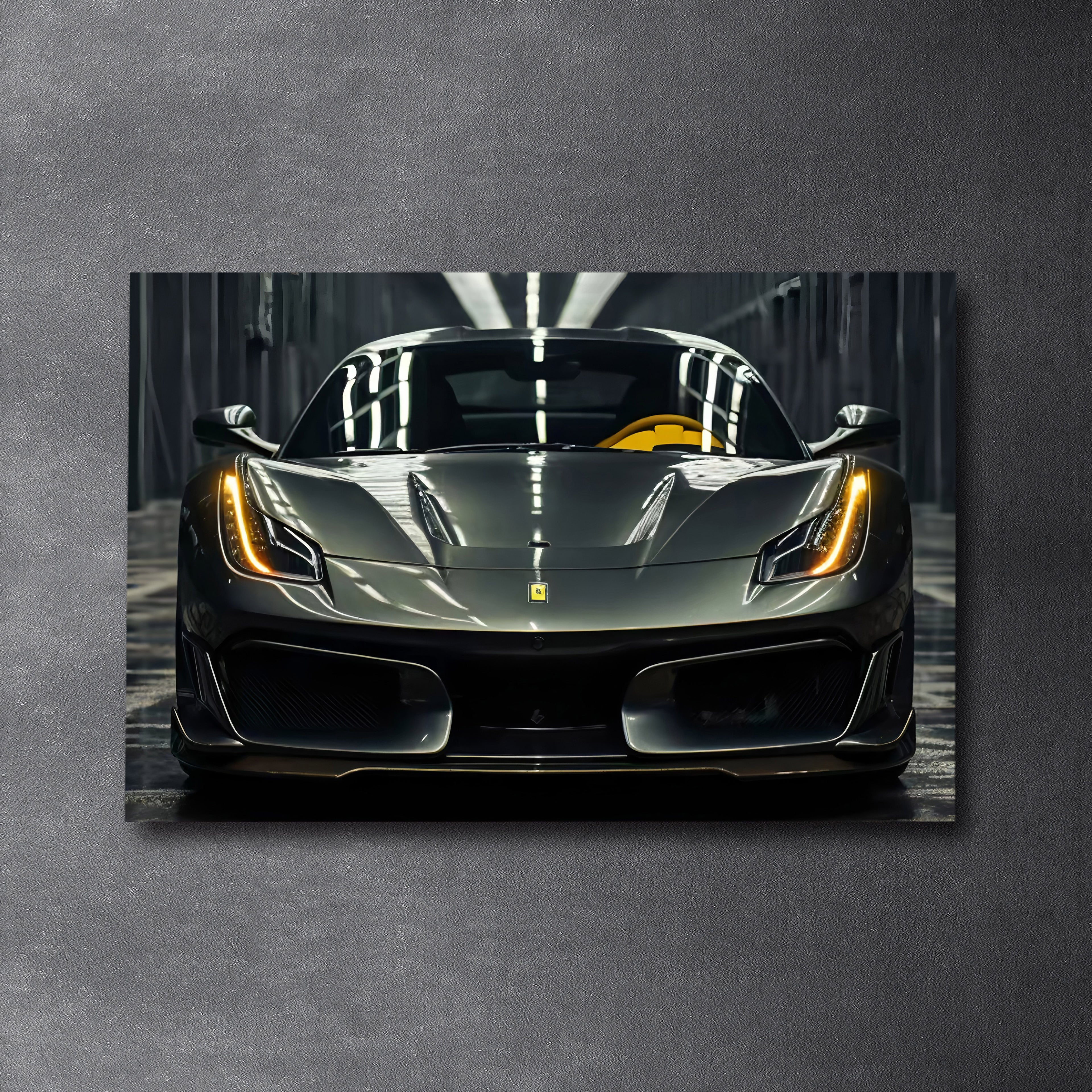 FERRARI F8 TRIBUTO - Neon Poster plexiglass