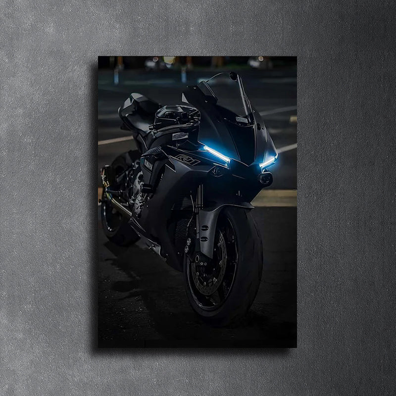YAMAHA R1 - Neon Poster plexiglass