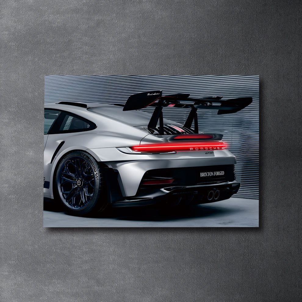 PORSCHE 911 GT3 - Neon Poster plexiglass