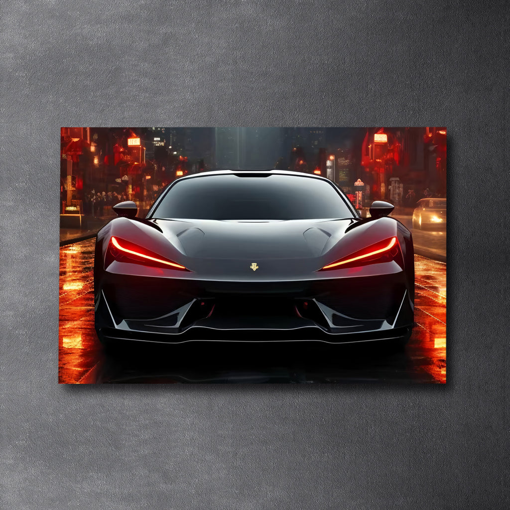 FERRARI ROMA - Neon Poster plexiglass