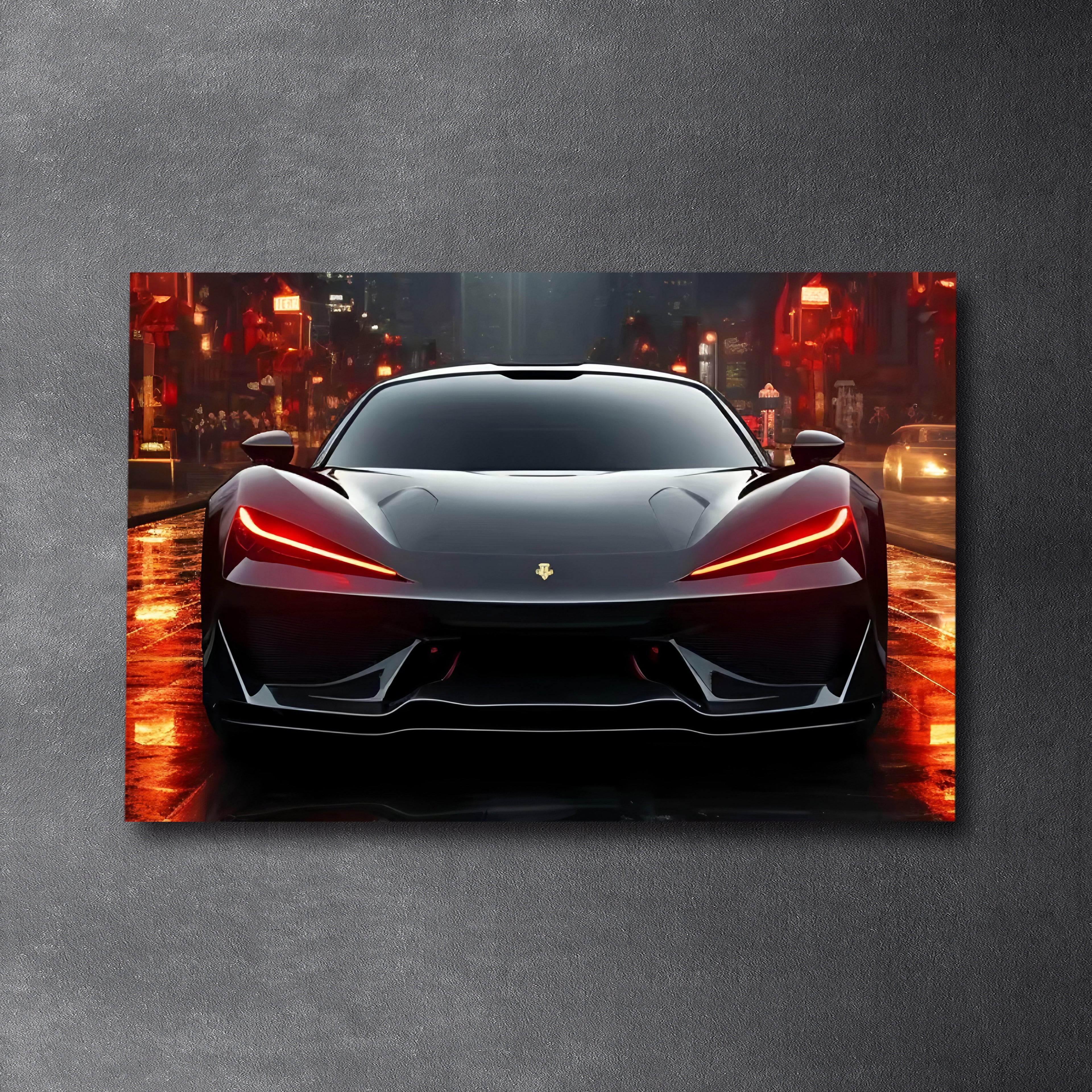 FERRARI ROMA - Neon Poster plexiglass