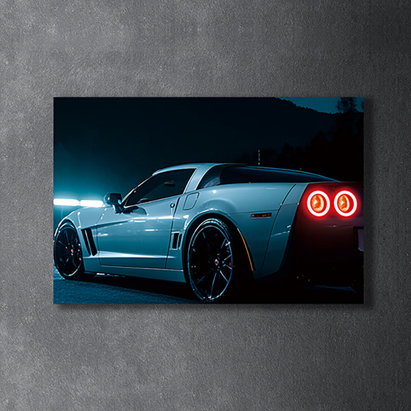 CHEVROLET CORVETTE - Neon Poster plexiglass