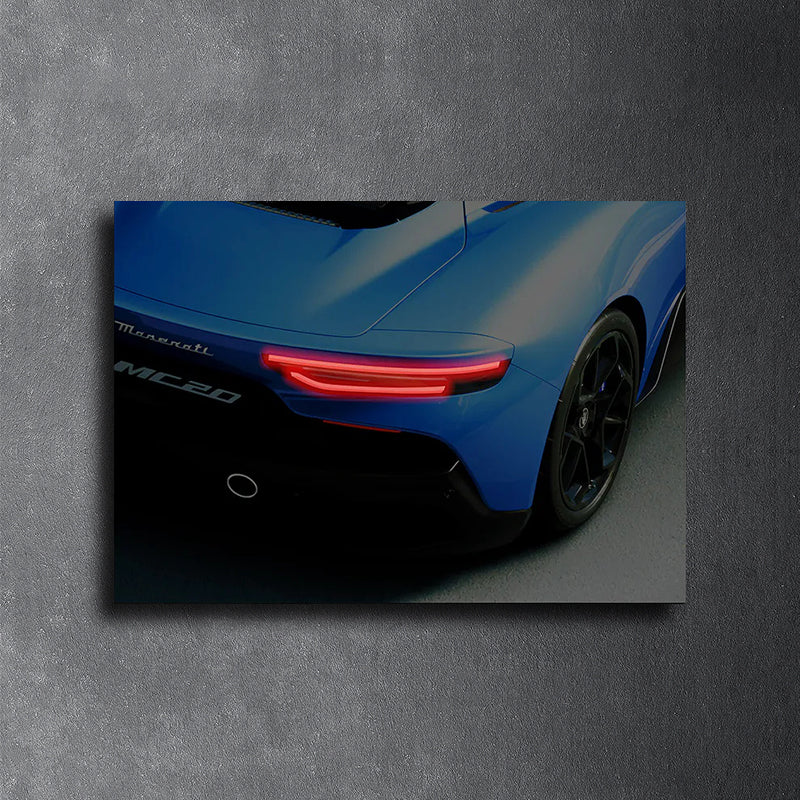 MASERATI MC20 - Neon Poster plexiglass