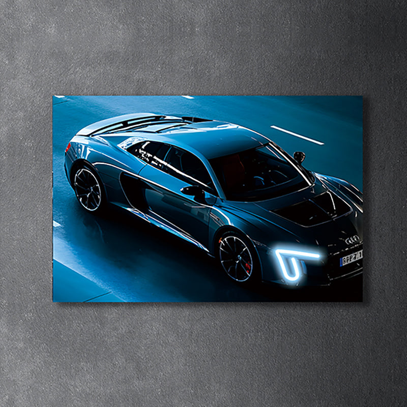 AUDI R8 -  Neon Poster Plexiglass