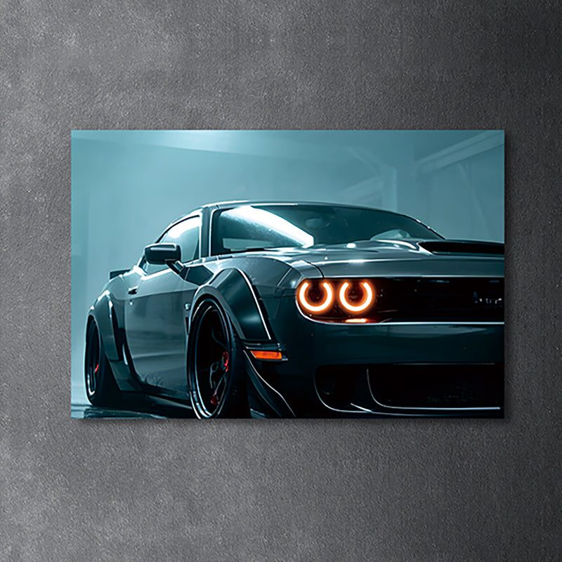 DODGE CHALLENGER  - Neon Poster plexiglass