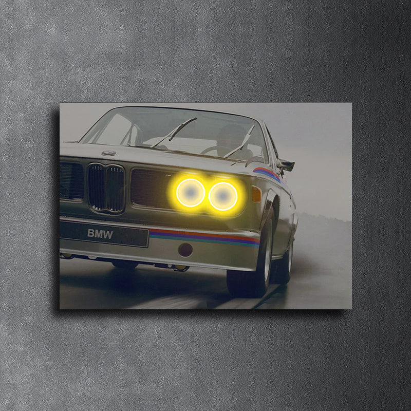 BMW 3.0 CSL - Neon Poster plexiglass