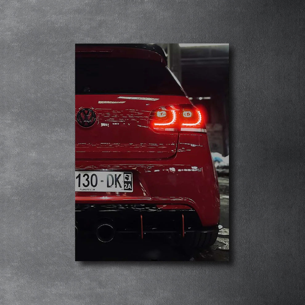 VOLKSWAGEN GOLF GTI - Neon Poster plexiglass