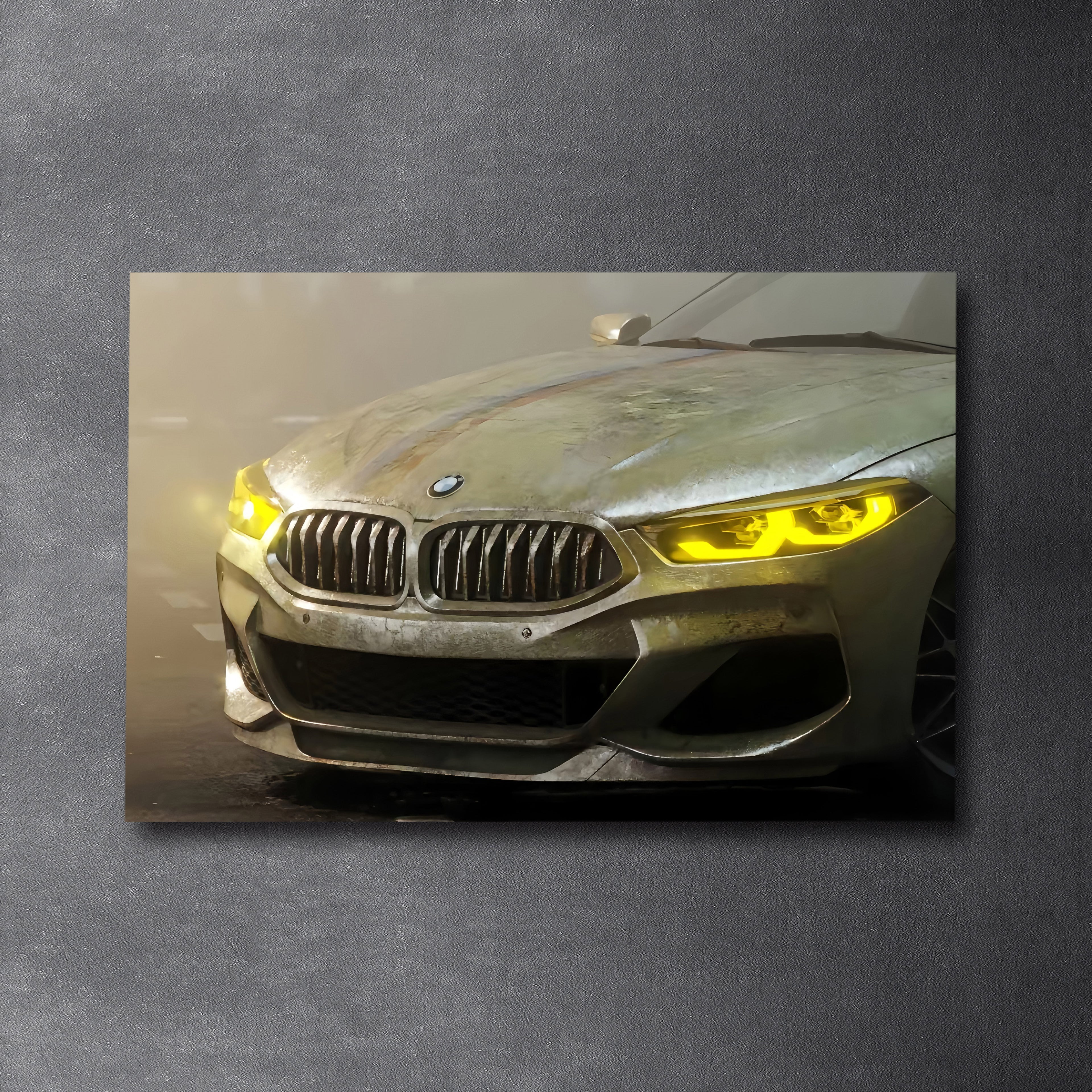BMW Série 8 - Neon Poster plexiglass