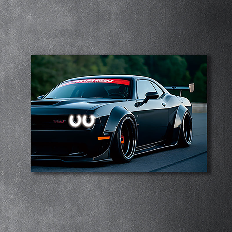 DODGE CHALLENGER SRT - Neon Poster plexiglass