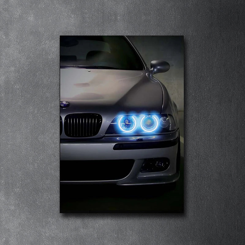 BMW M5 E39- Neon Poster plexiglass