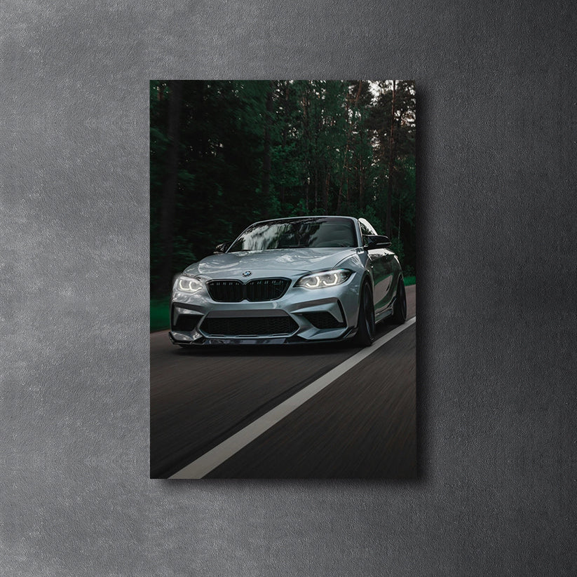 BMW M2 Competition - Neon Poster plexiglass